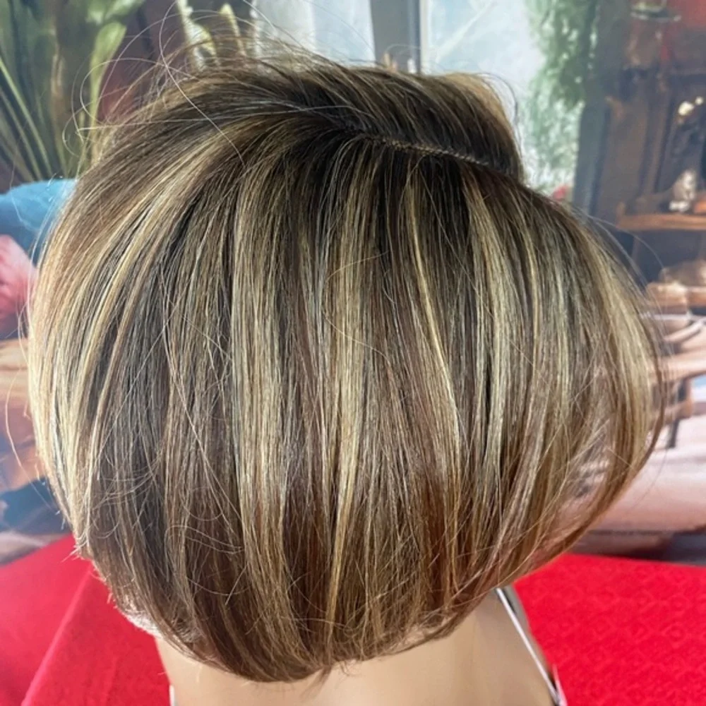 NEW rooted lace fronts moon shaped part wig